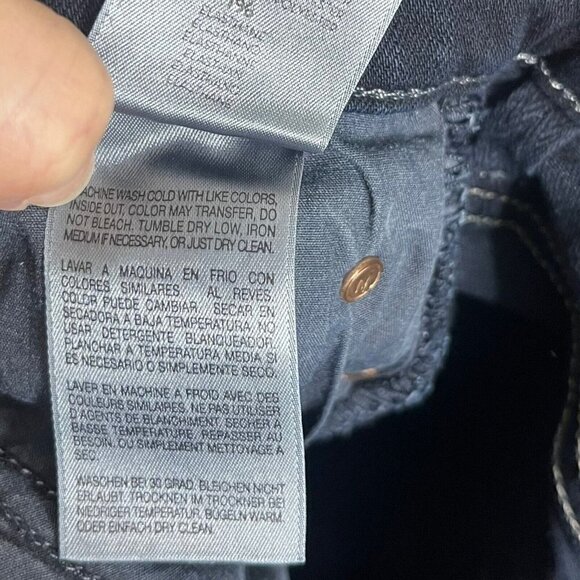 Mother The Stunner Zip Skinny Jeans Women’s Size 24 High Rise Raw Hem Dark Wash - Picture 14 of 15